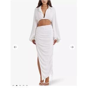 HOUSE‎ OF CB Loie Gathered Woven Maxi Skirt Size Small NWOT